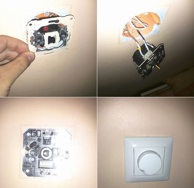 Dimmer plaatsen 