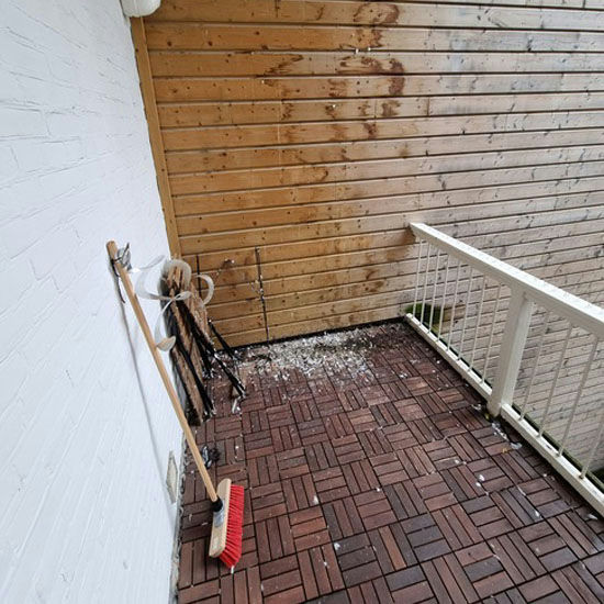 Balkon schoonmaken