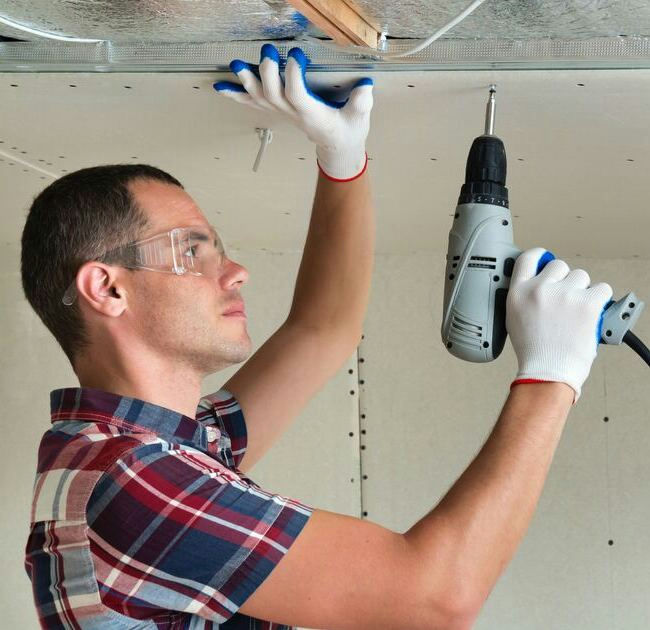 Plasterboard ceiling 
